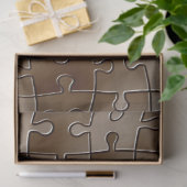 茶色のパズル片ティッシュペーパー 薄葉紙 (ギフト)