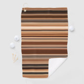 茶色のパタストライプのーン ゴルフタオル (インサイチュ)