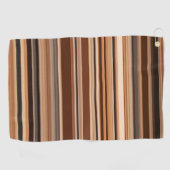 茶色のパタストライプのーン ゴルフタオル (横)