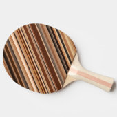 茶色のパタストライプのーン 卓球ラケット (横)