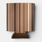 茶色のパタストライプのーン 缶クーラー (正面)