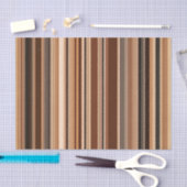 茶色のパタストライプのーン 薄葉紙 (クラフト)