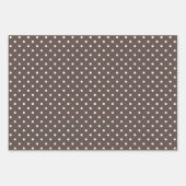 茶色のパターンのラッピング紙シートセット ラッピングペーパーシート (正面3)