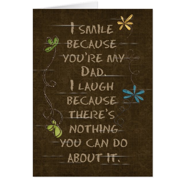 茶色のパパ-フローラグリッター用誕生日 (正面)