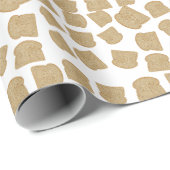 茶色のパン柄 ラッピングペーパー (ロールコーナー)