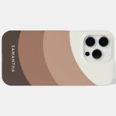 茶色のパーソナライズされたグラデーシモダンョン名シックレトロ Case-Mate iPhoneケース (裏面 (横))