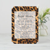 茶色のヒョウ柄の動物 招待状 (スタンド正面)