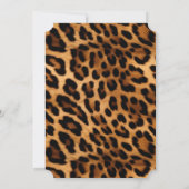 茶色のヒョウ柄の動物 招待状 (裏面)