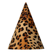 茶色のヒョウ柄 パーティーハット (裏面)