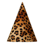 茶色のヒョウ柄 パーティーハット (左)