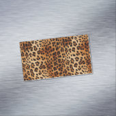 茶色のヒョウ柄 マグネット名刺 (インサイチュ)
