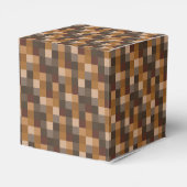 茶色のピクセルパターン フェイバーボックス (裏面サイド)