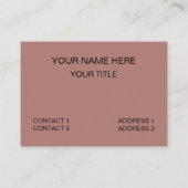 茶色のピンクストライプ色 名刺 (裏面)