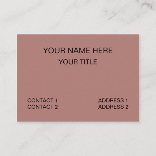 茶色のピンクストライプ色 名刺 (裏面)