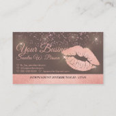 茶色のピンク色の口紅が、忠誠心あふれる唇を殴る 名刺 (裏面)