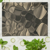 茶色のピース、円、丸みを帯びたシェイプ キッチンタオル (折り畳み)