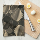 茶色のピース、円、丸みを帯びたシェイプ キッチンタオル (四つ折り)