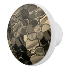 茶色のピース、円、丸みを帯びたシェイプ セラミックノブ