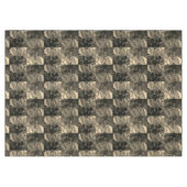 茶色のピース、円、丸みを帯びたシェイプ テーブルクロス (正面(横))