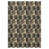 茶色のピース、円、丸みを帯びたシェイプ テーブルクロス (正面)