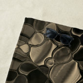 茶色のピース、円、丸みを帯びたシェイプ ビーチタオル (インサイチュ)