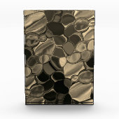 茶色のピース、円、丸みを帯びたシェイプ フォトブロック (正面)