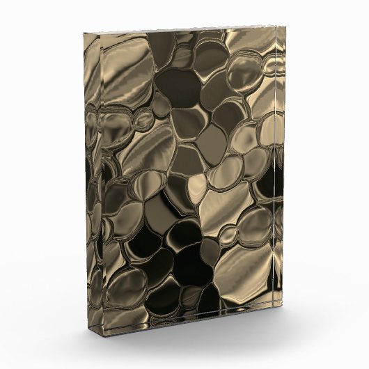 茶色のピース、円、丸みを帯びたシェイプ フォトブロック (左)