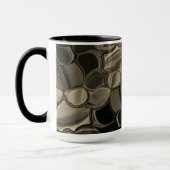 茶色のピース、円、丸みを帯びたシェイプ マグカップ (左)