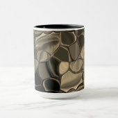茶色のピース、円、丸みを帯びたシェイプ マグカップ (中央)