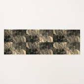 茶色のピース、円、丸みを帯びたシェイプ ヨガマット (正面(横))