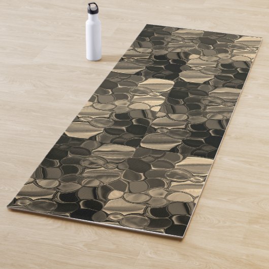 茶色のピース、円、丸みを帯びたシェイプ ヨガマット (インサイチュ)