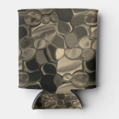 茶色のピース、円、丸みを帯びたシェイプ 缶クーラー (正面)