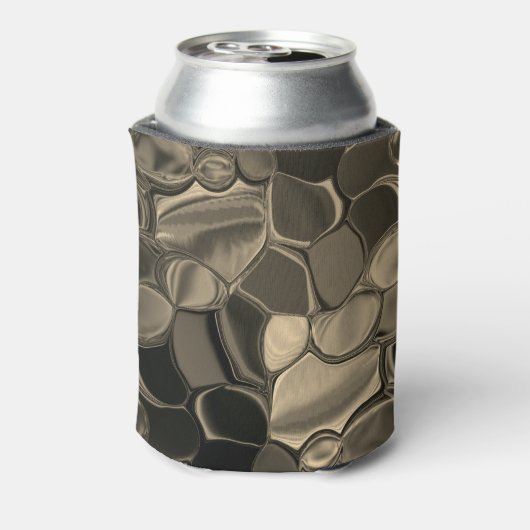 茶色のピース、円、丸みを帯びたシェイプ 缶クーラー (缶裏面)