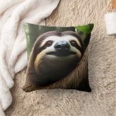 茶色のファジー・スロッス、写真ブロック クッション (ブランケット)