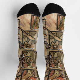 茶色のファンキークルーソックス ソックス