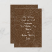 茶色のフィラグリーブバタフライエンクロージャカード エンクロージャーカード (正面/裏面)