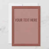 茶色のフェイクレザーのテクスチャ 案内状 (正面)