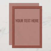 茶色のフェイクレザーのテクスチャ 案内状 (正面/裏面)