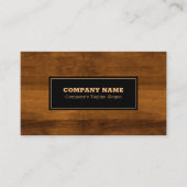 茶色のフェイク木板の背景 名刺 (正面)