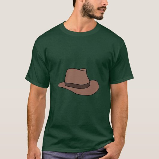 茶色のフェドーラハット Tシャツ (正面)