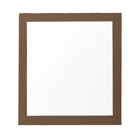 茶色のフレーム付きスケッチブックメモ帳 ノートパッド (正面)