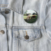 茶色のブロンド、2つのミニチュアウマ、"リトルポニー" 缶バッジ (インサイチュ)