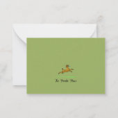 茶色のプードルと花ノートカード ノートカード (裏面)