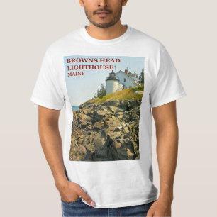 茶色のヘッド灯台、メインのTシャツ Tシャツ