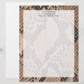 茶色のヘビのような表情 レターヘッド (正面/裏面)