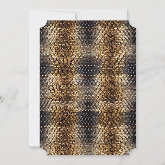 茶色のヘビの皮 招待状 (裏面)