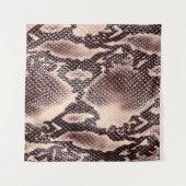 茶色のヘビの革のテクスチャ タペストリー (正面(横))