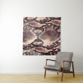 茶色のヘビの革のテクスチャ タペストリー (インサイチュ(横))