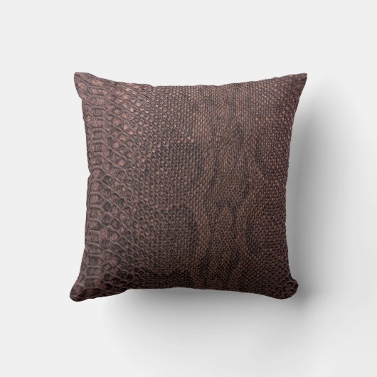 茶色のヘビ革 クッション (裏面)