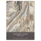 茶色のベージュと灰色の大理石のパターン クリップボード (裏面)